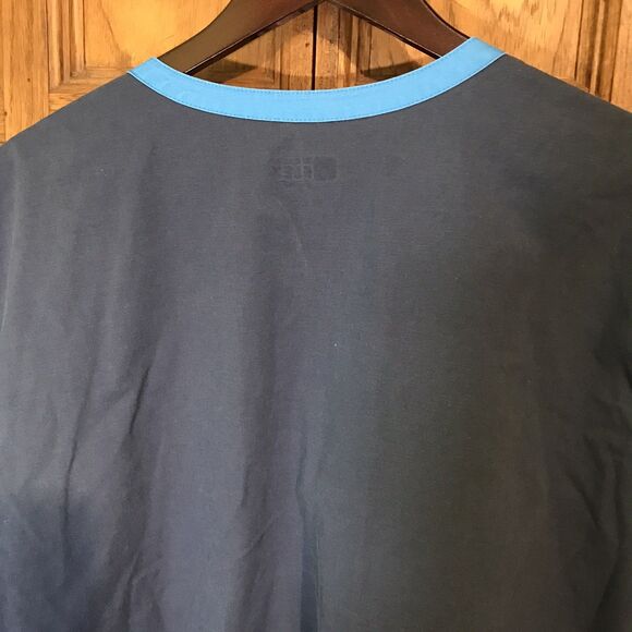 Wonder Winks Flex Scrub Top Women's 3X Navy Cotton Blend Pockets V-Neck Medical - Picture 6 of 8